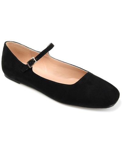 Journee Collection Carrie Mary Jane Flat - Black