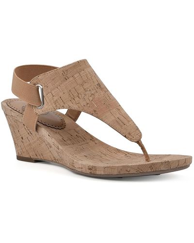 White Mountain All Good Wedge Sandal - Brown