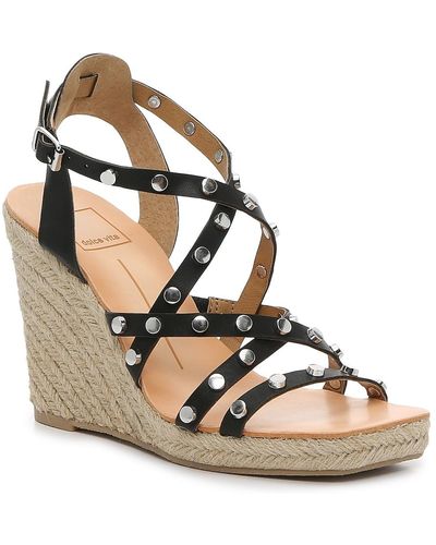 Dolce Vita Maxton Espadrille Wedge Sandal - Black