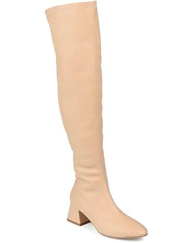 Journee Collection Melika Wide Calf Over-the-knee Boot - Natural