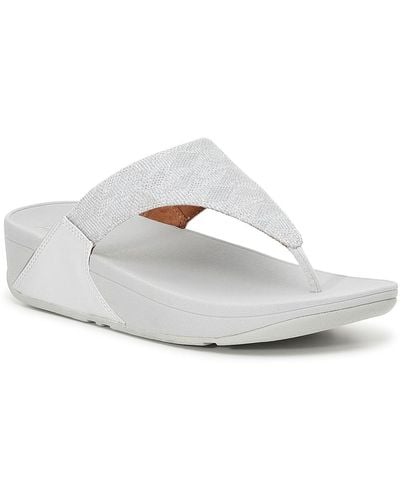 Fitflop Lulu Glitz Wedge Sandal - White