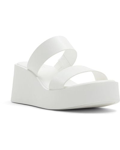 Call It Spring Feliciia Wedge Sandal - White