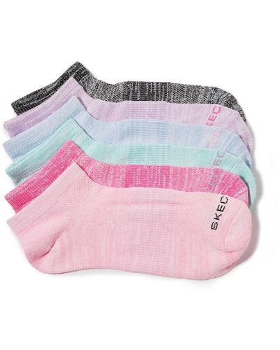 Skechers Marled Low Cut Socks - Pink