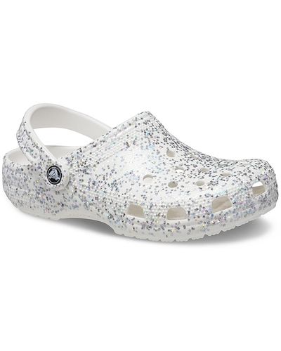 Crocs™ Classic Starry Glitter Clog - White