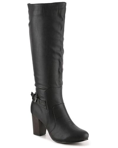 Journee Collection Carver Wide Calf Boot - Black