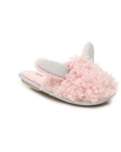 Kensie Bunny Slide Slipper - Pink
