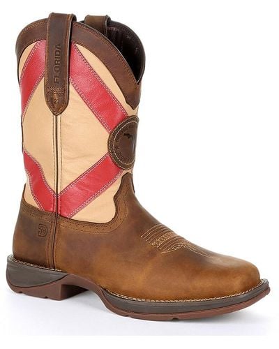Durango Rebel Florida Flat Cowboy Boot - Brown
