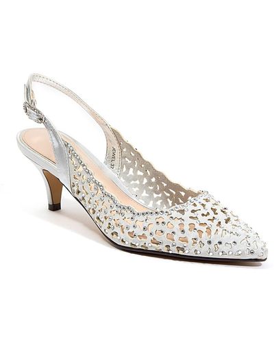 Lady Couture Jewel Pump - White