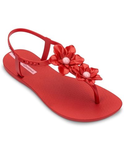 Ipanema Duo Flowers Sandal - Red