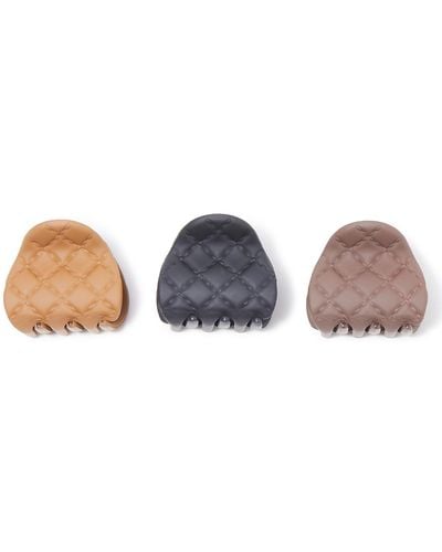 Kelly & Katie Mini Quilted Hair Clips - Multicolor