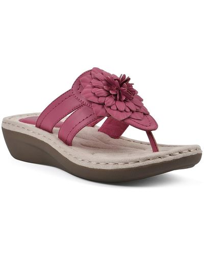 White Mountain Cassia Wedge Sandal - Pink
