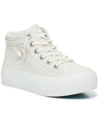 Blowfish Smoosh Mid-top Platform Sneaker - White