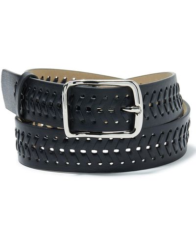 Crown Vintage Whipstitch Belt - Black
