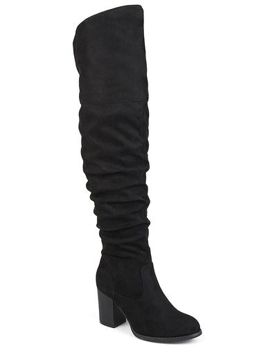 Journee Collection Kaison Extra Wide Calf Over-the-knee Boot - Black