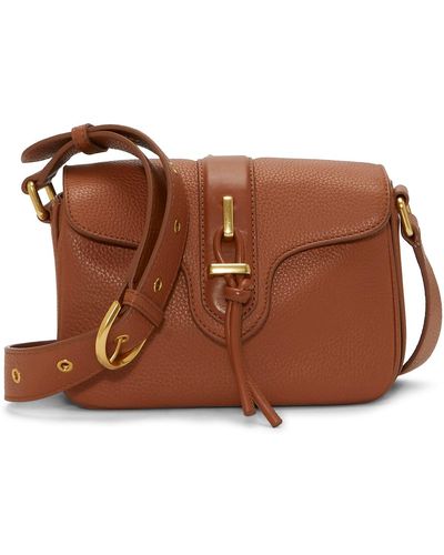 Vince Camuto Maecy Leather Crossbody Bag - Brown