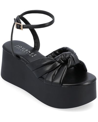 Journee Collection Lailee Wedge Sandal - Black