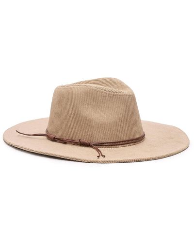 Crown Vintage Corduroy Panama Hat - Brown