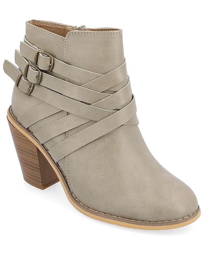 Journee Collection Strap Wide Bootie - Multicolor