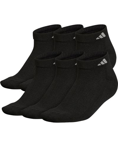 adidas Athletic Cushioned Low-cut Socks 6 Pairs - Black
