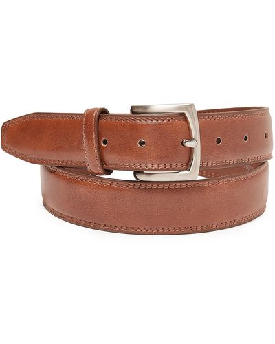Vince Camuto Double Stitched Belt - Brown