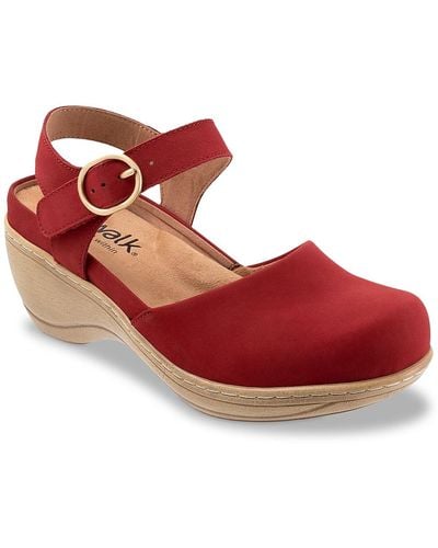 Softwalk Mabelle Wedge Sandal - Red