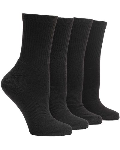 Crown Vintage Solid Crew Socks - Black