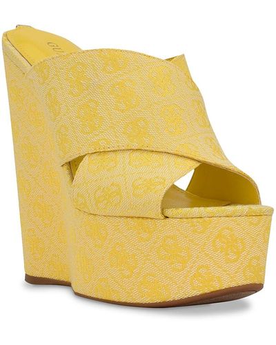 Guess Teisha Wedge Sandal - Yellow
