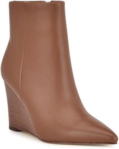 Nine West Paes Wedge Bootie - Brown