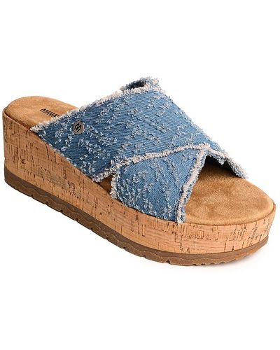 Minnetonka Posey Wedge Sandal - Blue