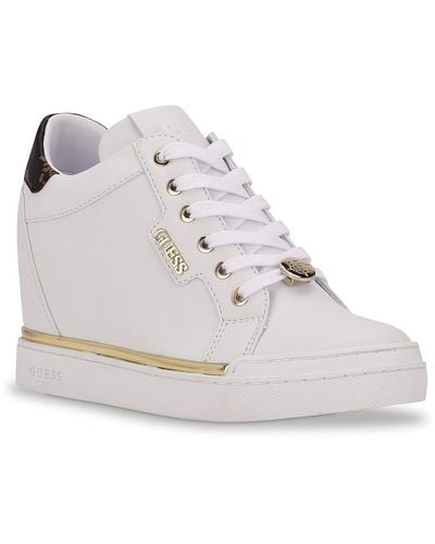 Guess Faster Wedge Sneaker - White