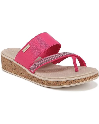 Bzees Bora Bright Wedge Sandal - Pink
