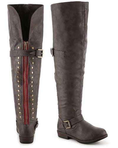 Journee Collection Kane Wide Calf Over-the-knee Boot - Black