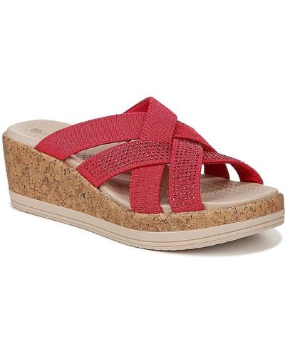 Bzees Reign Wedge Sandal - Red