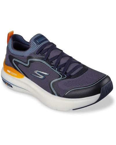 Skechers Max Cushioning Hyper Burst Smooth Strike Slip-on Sneaker - Blue