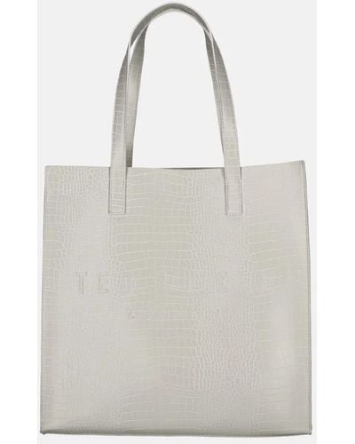 Ted Baker Croccon Shopper Nude - Wit