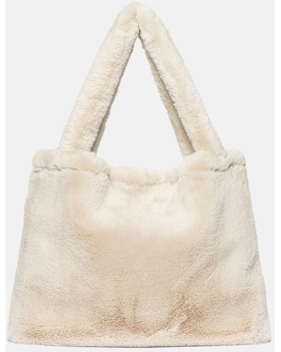 Studio Noos Faux Fur Mom-bag Shopper Neutral - Naturel