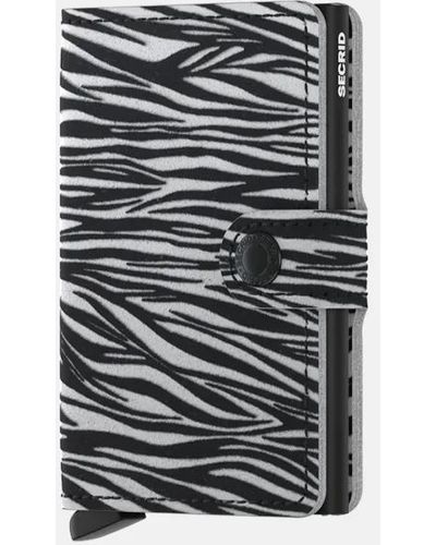 Secrid Miniwallet Pasjeshouder Zebra Light Grey - Zwart