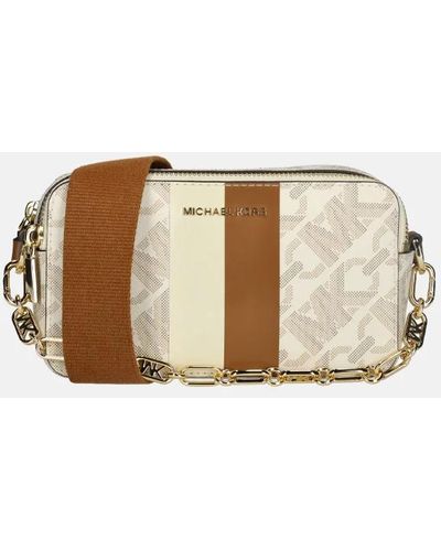 Michael Kors Jetset Camerabag Crossbody Tas vanilla/luggage - Bruin