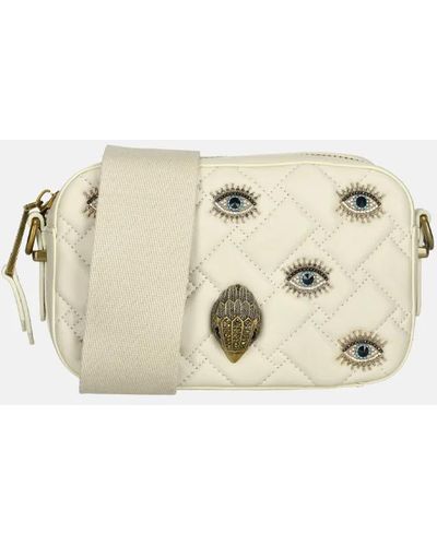 Kurt Geiger Kensington Camera Bag Crossbody Tas Eye White/comb - Naturel