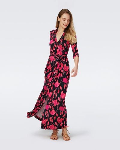 Diane von Furstenberg Abigail Silk Jersey Maxi Wrap Dress By Diane Von Furstenberg - Red