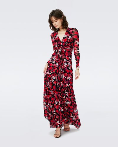 Diane von Furstenberg Adara Mesh Dress By Diane Von Furstenberg - Red