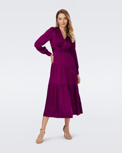 Diane von Furstenberg Gil Jacquard Dress By Diane Von Furstenberg - Purple