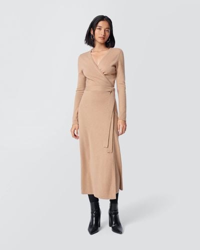 Diane von Furstenberg Astrid Wool-cashmere Wrap Dress By Diane Von Furstenberg - Natural