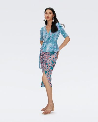 Diane von Furstenberg Willow Reversible Skirt By Diane Von Furstenberg - Blue