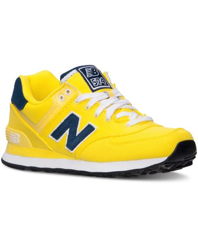 New Balance Women's 574 Casual Sneakers From Finish Line - Yellow