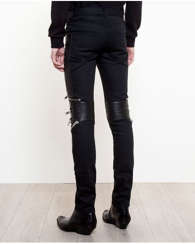 Saint Laurent Zip Detail Jeans - Black