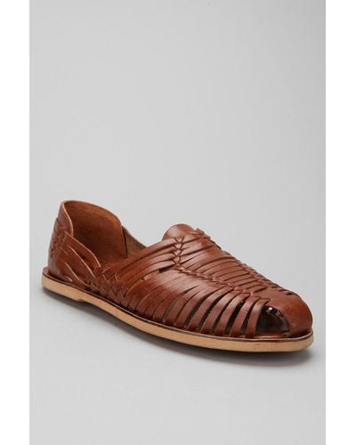 Urban Outfitters Huarache Leather Sandals - Brown