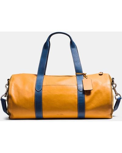 COACH Large Gym Bag In Sport Calf Leather - Blue