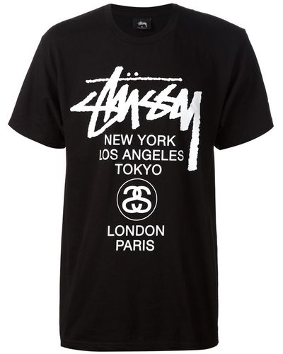 Stussy 'World Tour' T-Shirt - Black