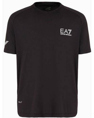 EA7 T-shirt Tennis Pro In Tessuto Tecnico Ventus7 - Nero